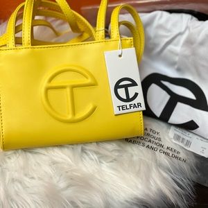 Authentic Small Yellow Telfar Shopping Bag
